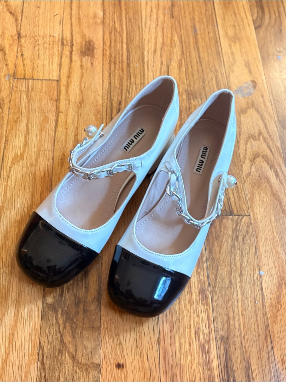 Miu Miu Patent Leather Mary Jane Shoes Size 37 EU